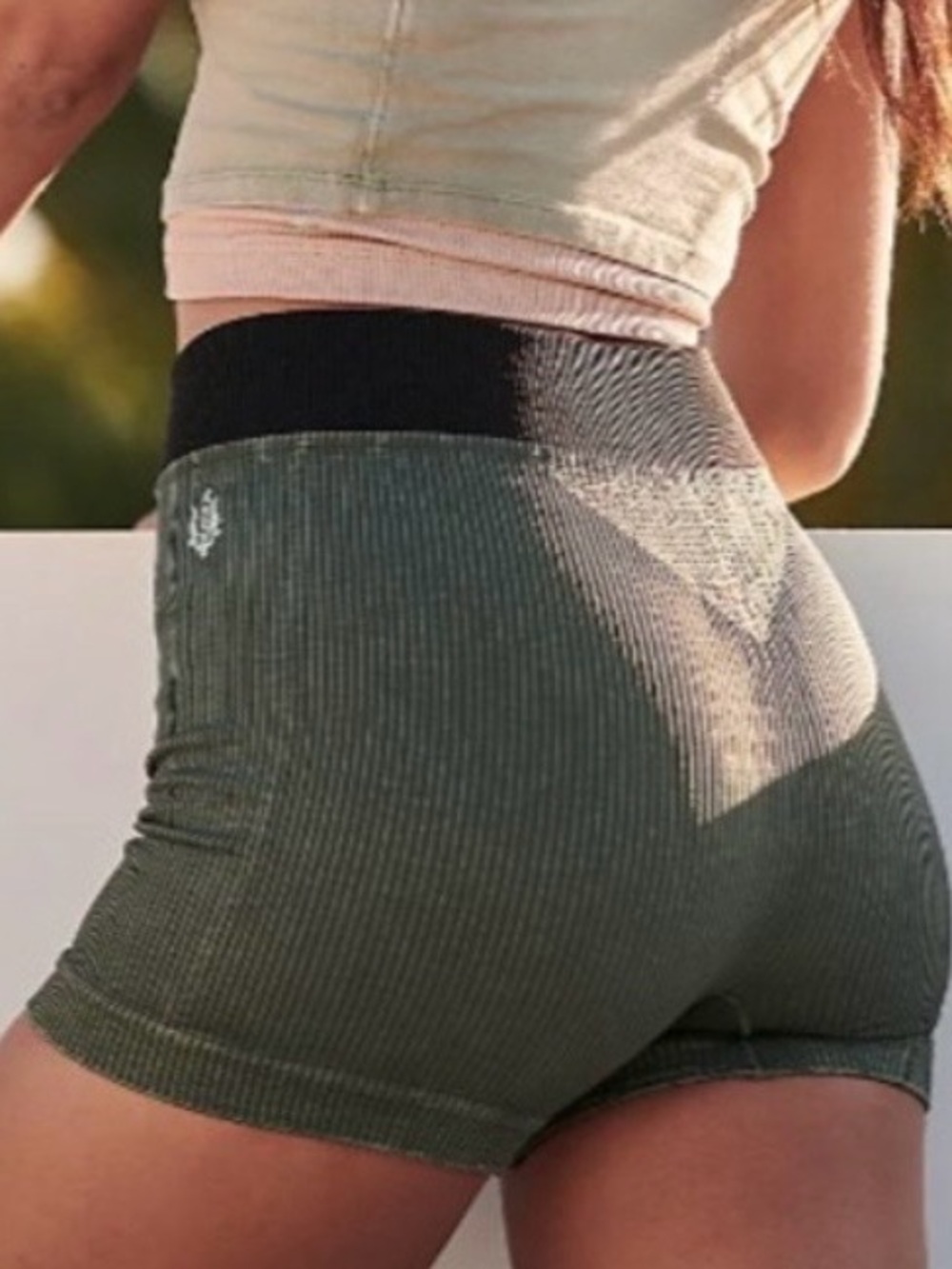 FP Movement by Free People: Prajna Bike Shorts In Moss NWOT